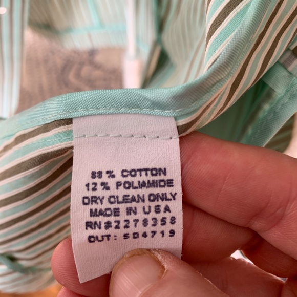 Randy Kemper green and brown striped blazer. Worn once - Picture 4 of 5